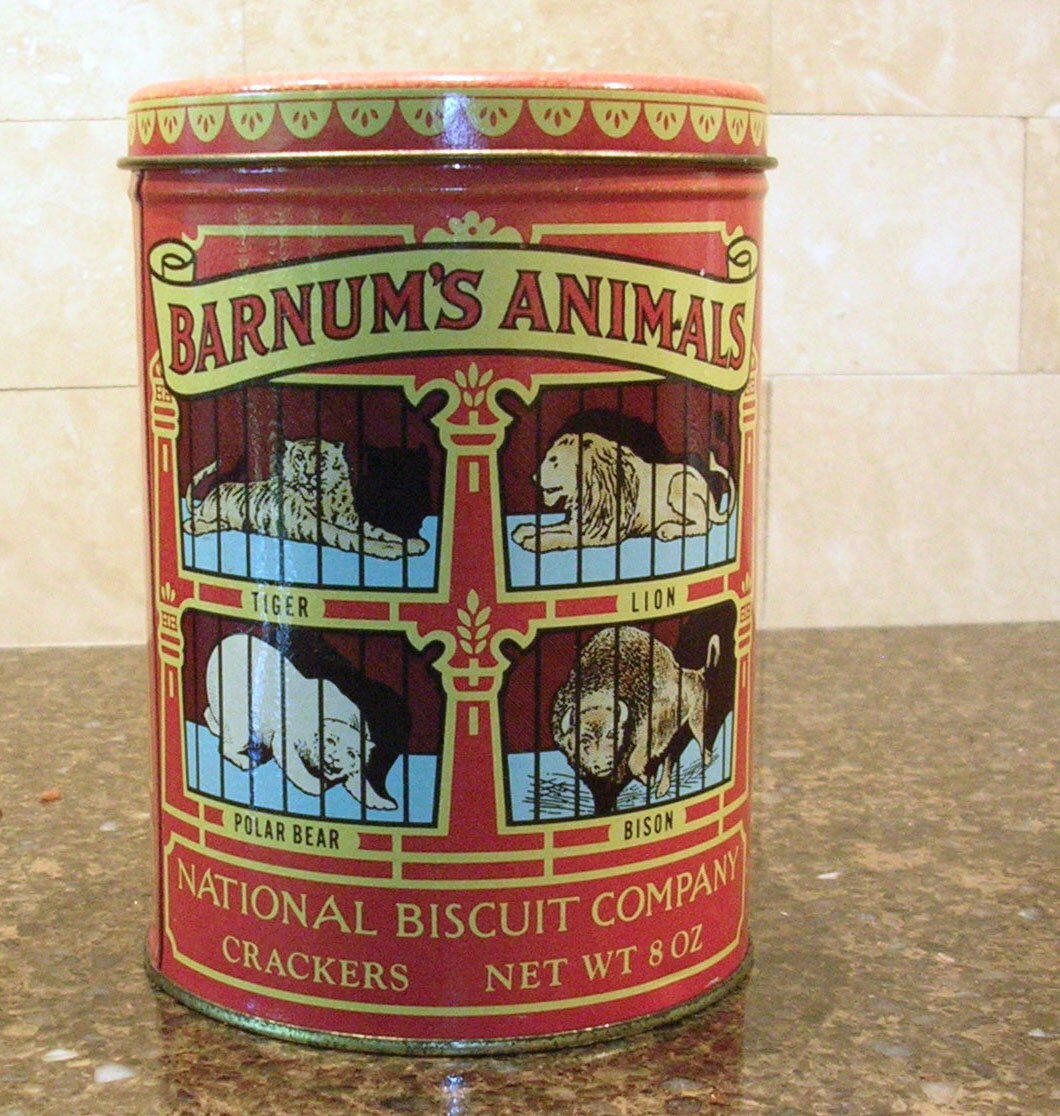 Vintage Nabisco Animal Crackers Tin Round by CottageImaginations