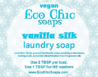 Vanilla Silk laundry soap - Natural laundry soap w/ Vanilla Silk Fragrance - Vegan laundry soap