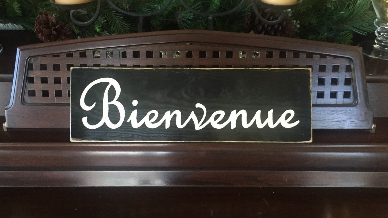 BIENVENUE French Country Decor Sign Plaque Paris Apt