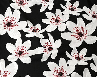 Anemone- Cotton Fabric By The Yard- Scandinavian Design- For Curtains, Roman Blinds, Pillow covers etc.