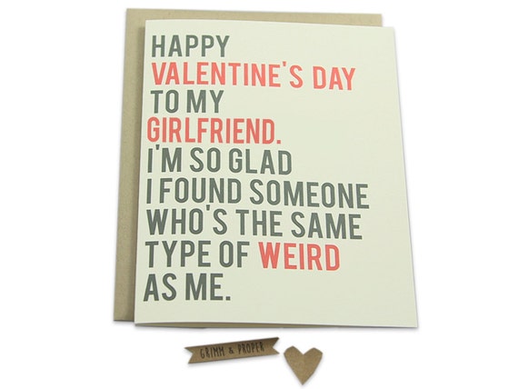 Valentine's Card for Girlfriend Funny Funny Girlfriend