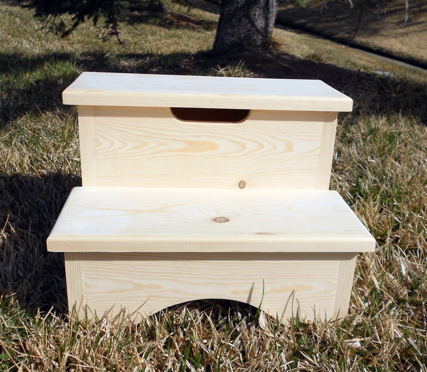 Storage Box Step Stool Unfinshed 12