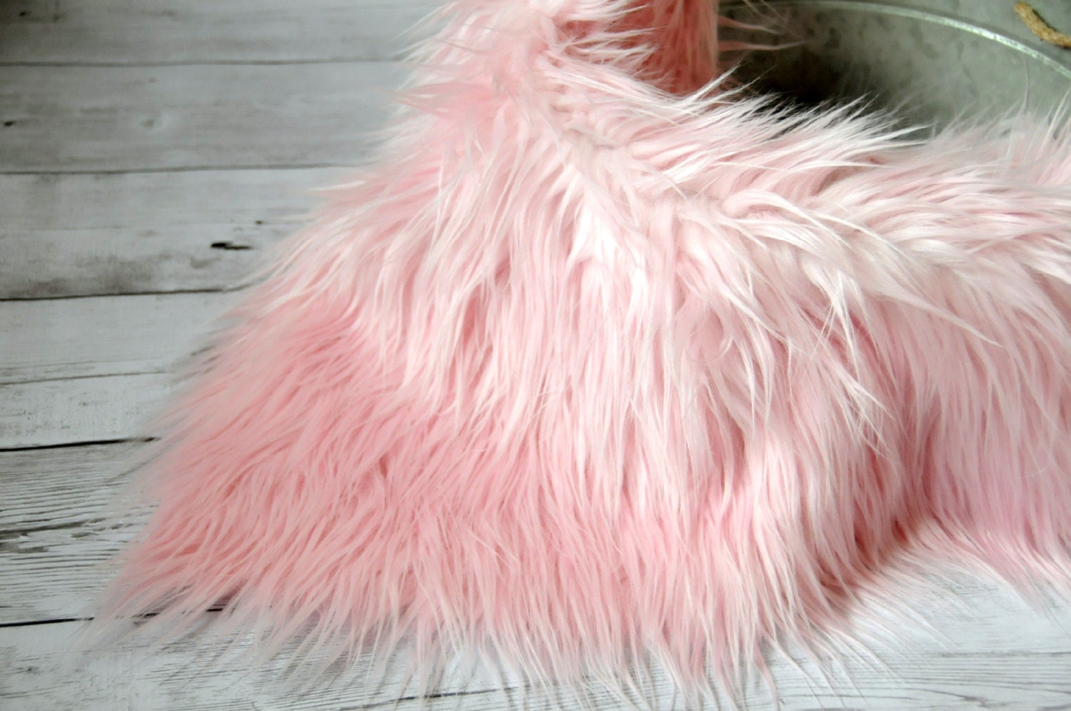 CLEARANCESoft Pink Faux Fur Newborn Photo Prop Fur rug