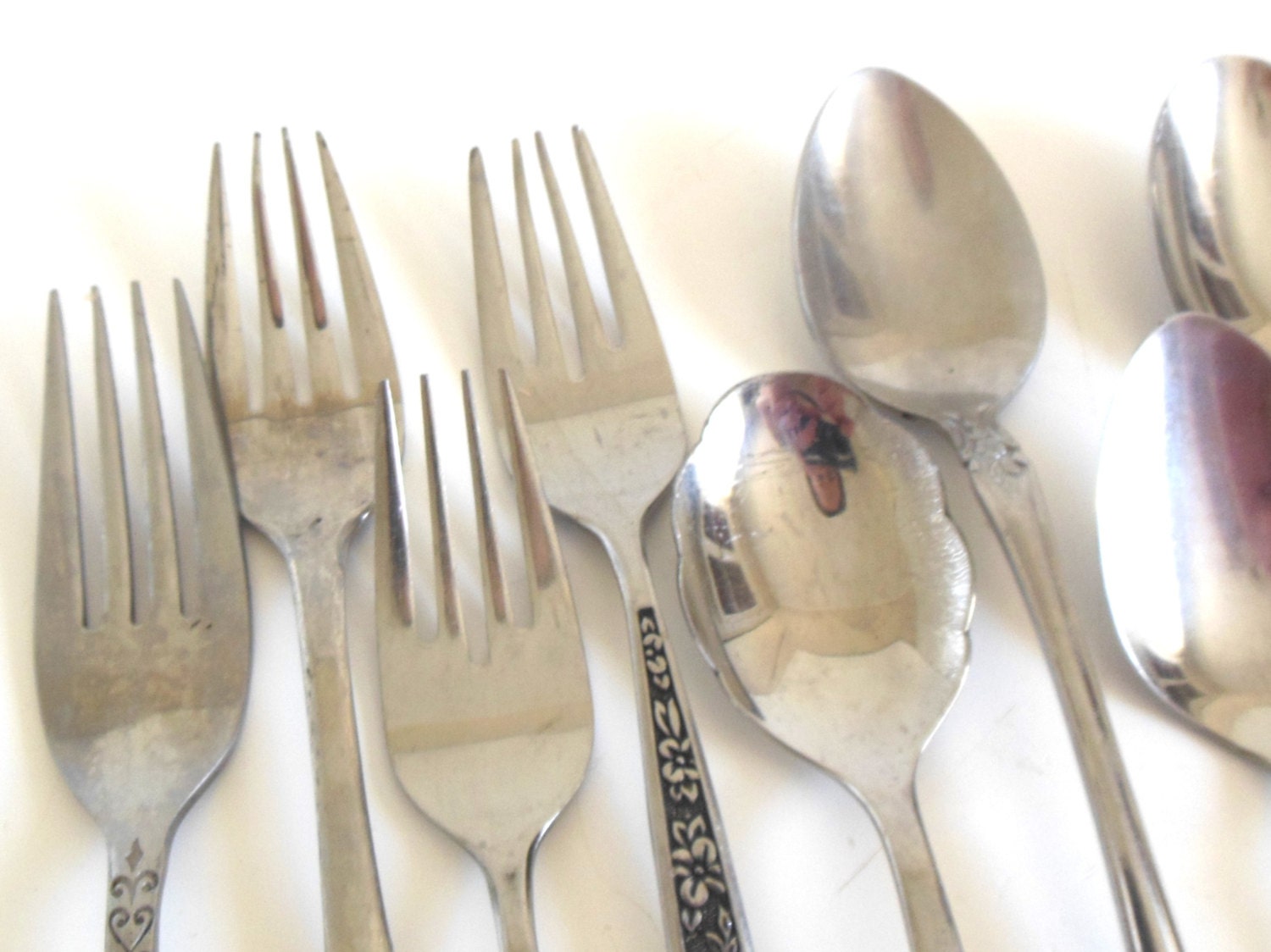 Scrap Silverware Lot Stainless Flatware Bulk for Crafts Spoons