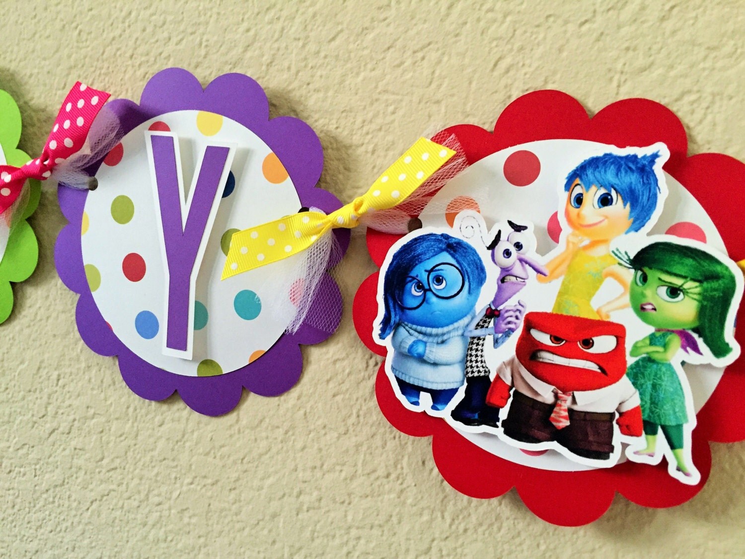 Inside Out Birthday Party Banner by sweetheartpartyshop on Etsy