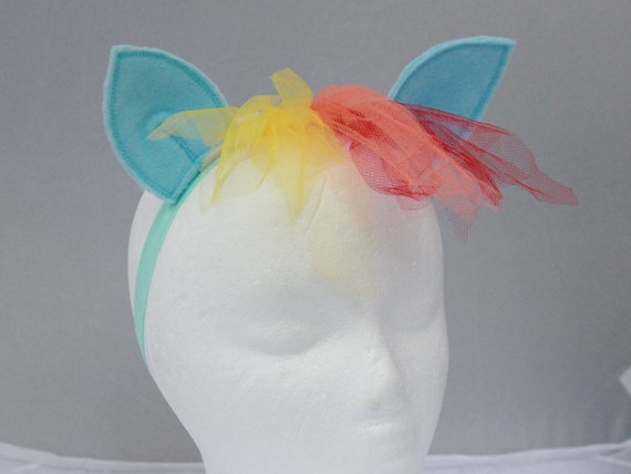 Items Similar To Rainbow Dash My Little Pony Headband, Ears And Mane ...