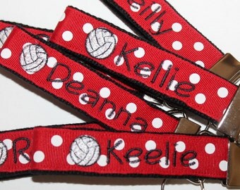 Volleyball Key Fob Made to order key fob Club Volleyball key Fob VB key holder volleyball bag tag volleyball team gift volleyball coach gift