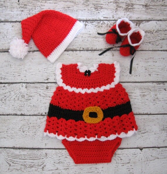 Santa Claus Dress Set Newborn Christmas Outfit Christmas Baby