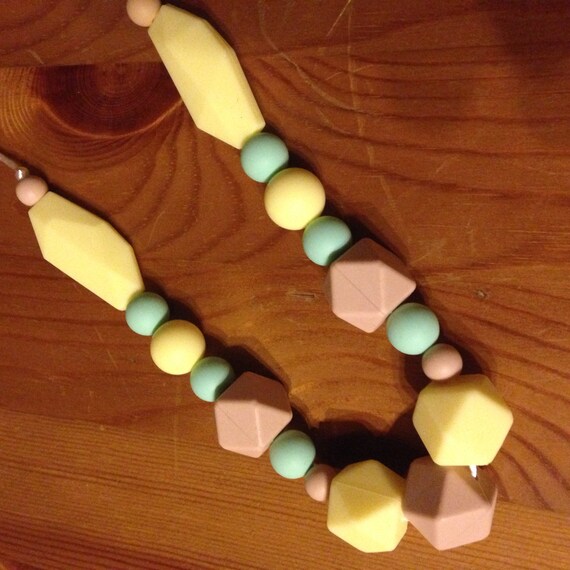 Silicone Teething Necklace by WherePigletsFly on Etsy