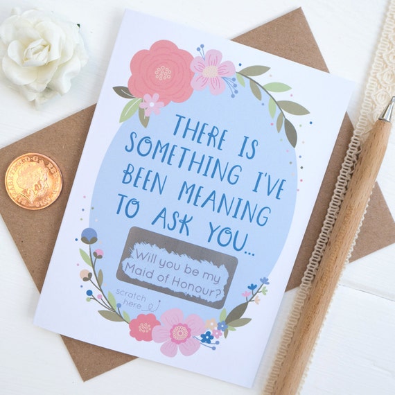 Will You Be My Maid Of Honor Cards - Trendy New Designers