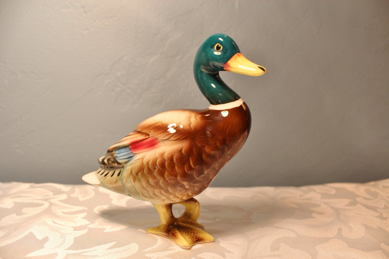 vintage ceramic mallard ducks