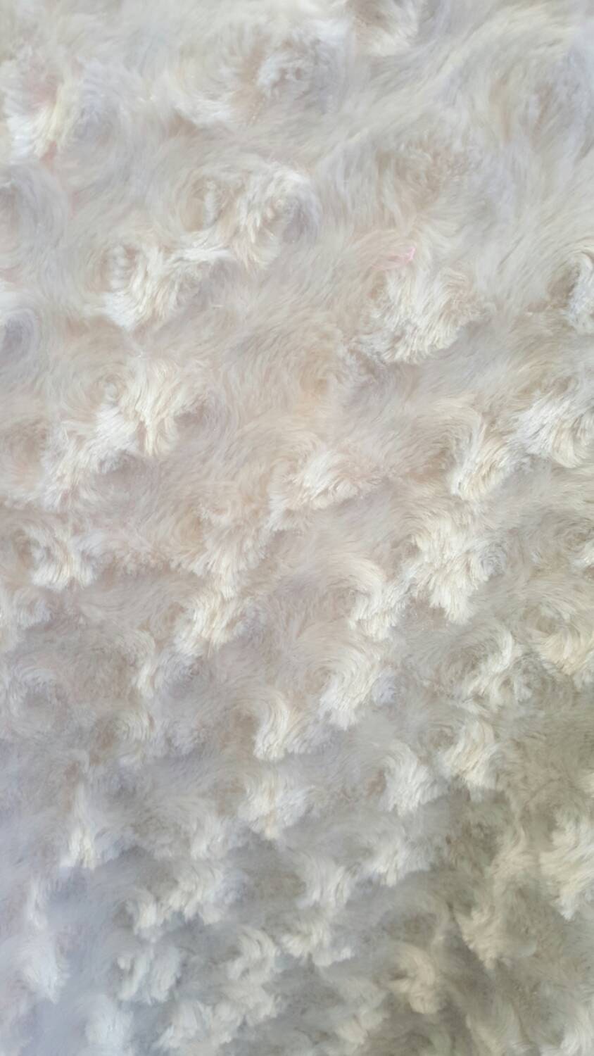 Minky Rose Cuddle Fabric By The Yard Grey