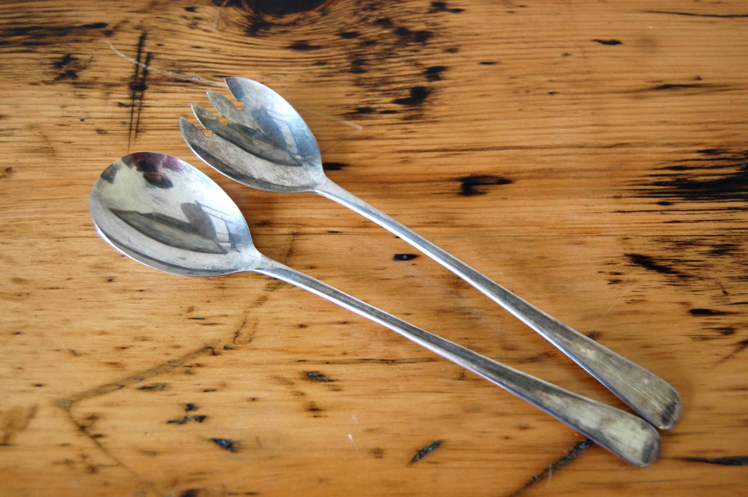 Vintage Falstaff EPNS England Silver Plated Salad Spoon and