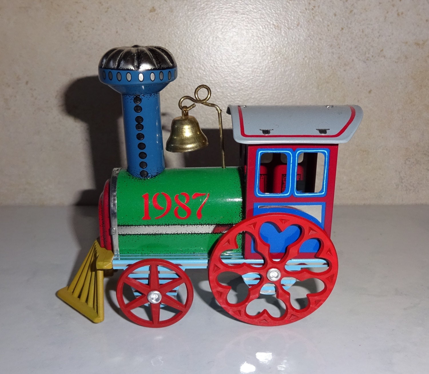Vintage Hallmark Train Ornament Engine by WintervilleWonders
