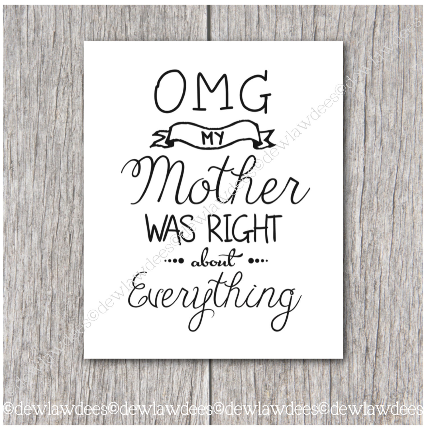 OMG my Mother WAS RIGHT about Everything single card