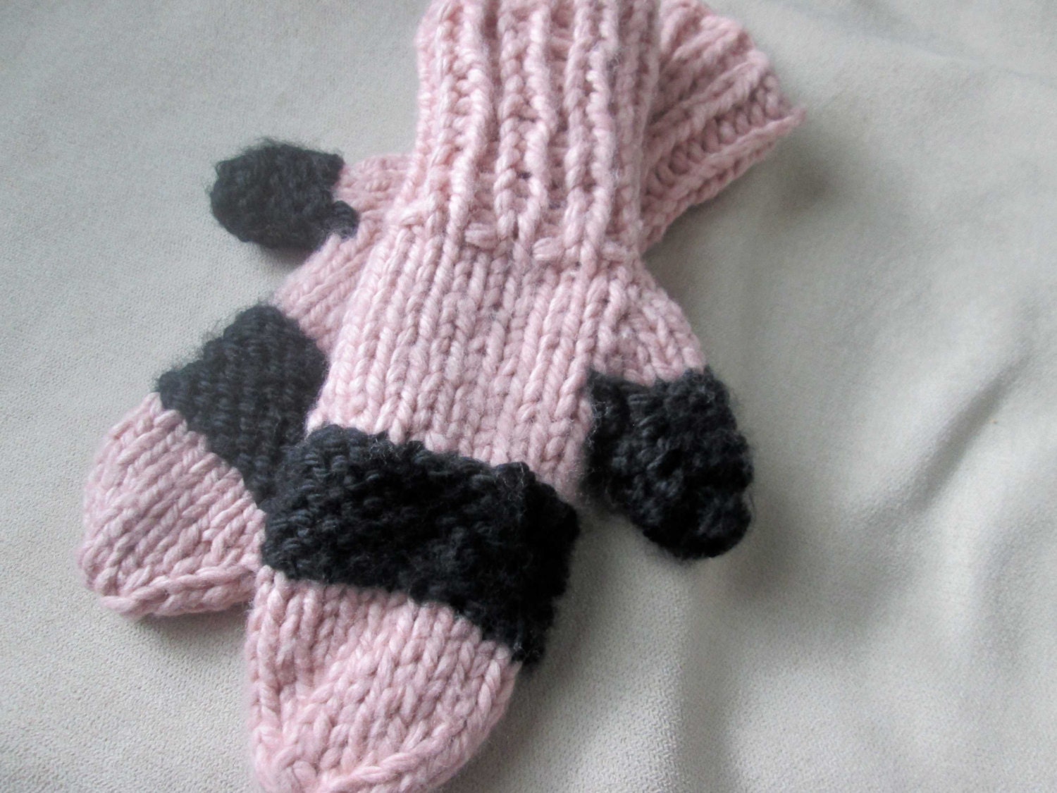 Knit Mittens Pattern Chunky Knit Mittens Quick Knit Mittens