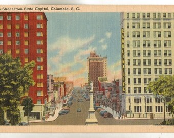 Items similar to Antique Street Scene Postcard of Main Street, Rockford ...