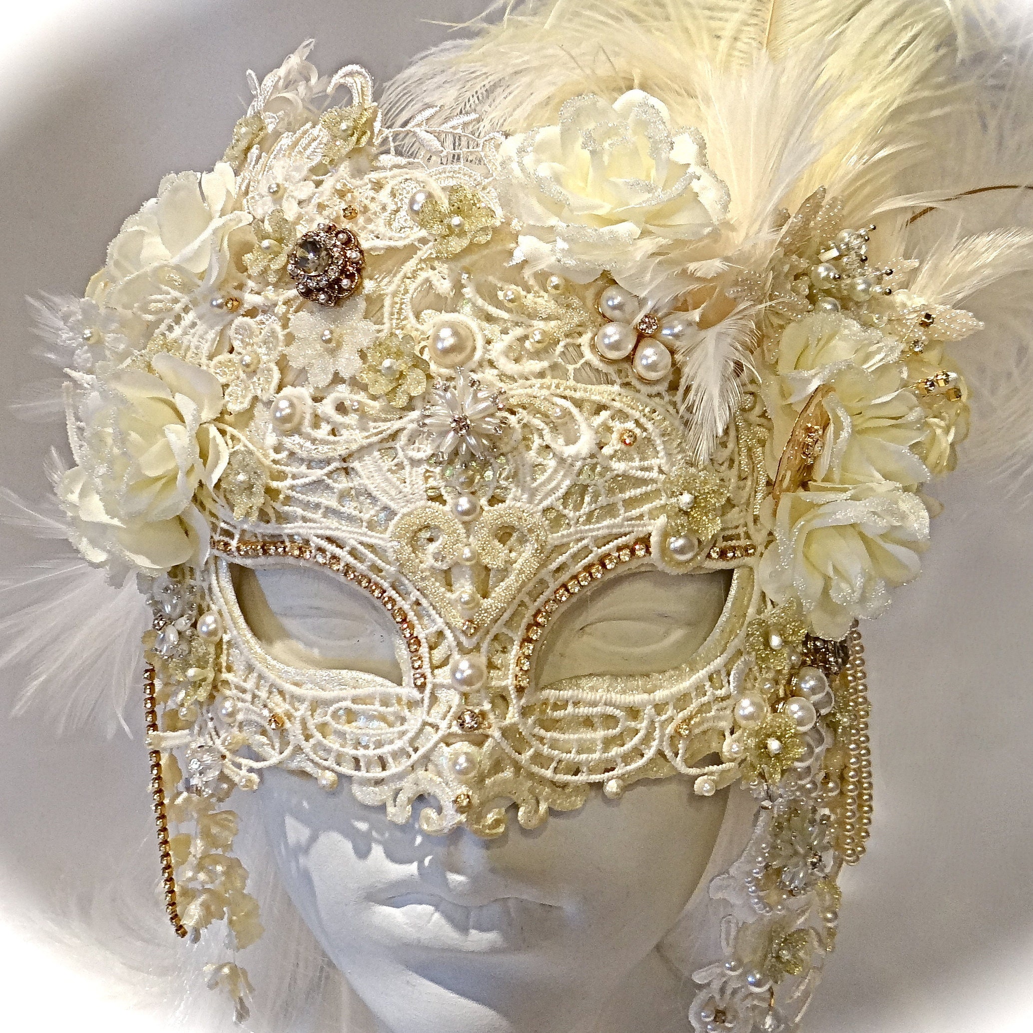 Masquerade Masks Elegant Hats & Bridal by Marcellefinery on Etsy
