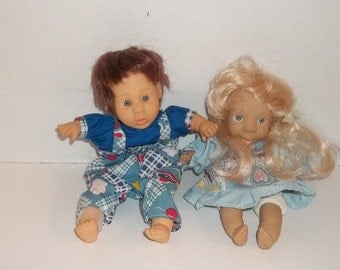 Lot of 2 bean bag expression dolls by GI-Go and Novelty, Inc.