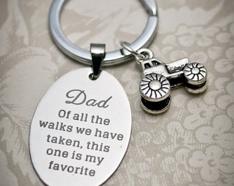 Father of the Bride Keychain - FOB -Choose Your Charm, Father of the Bride Gifts, Of all the walks key chain, Father of the Bride Quotes