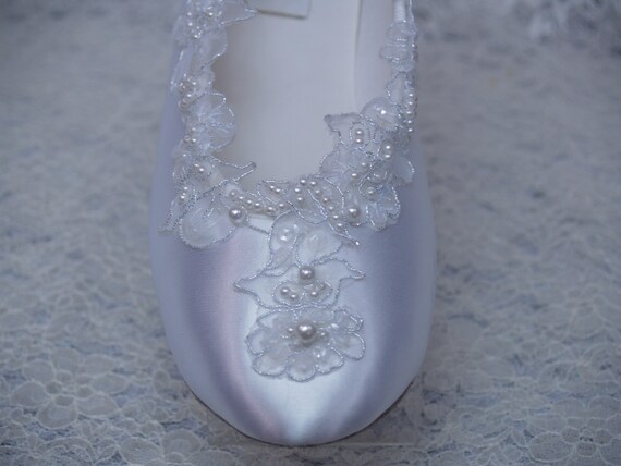 silver satin ballet flats