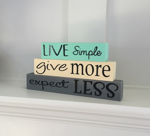 Insperational wooden stacker blocks inspirational wood sign