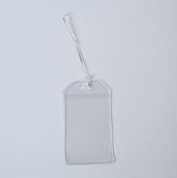 clear luggage tag