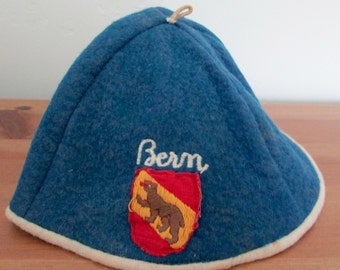 Child's Beanie from Bern Switzerland Vintage Bear Coat of Arms Vintage
