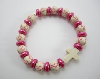 Pink Cross Bracelet Girls Bracelet Kids Bracelet, Girls Bracelet Jewelry Kids Accessories Gifts for girls Gifts for Kids