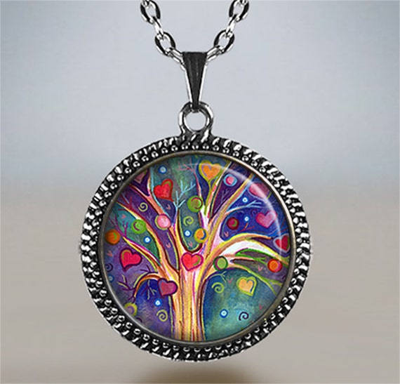 Tree of Hearts necklace tree jewelry heart jewelry Valentine