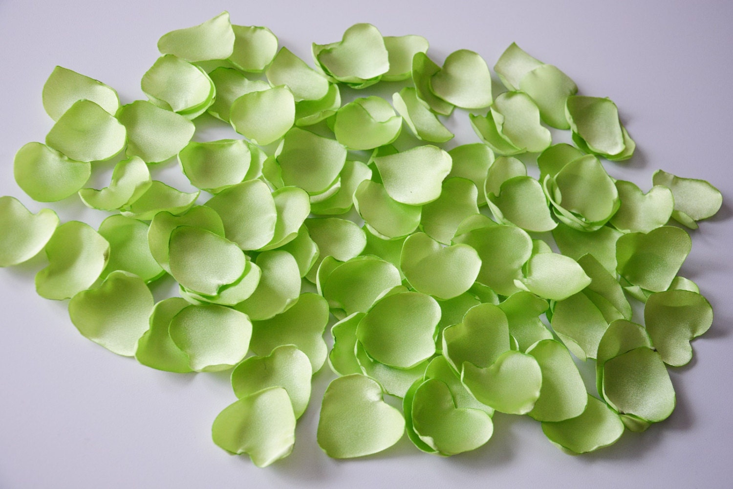 Lime Green Rose Satin Petals Silk Rose Petal Decor Wedding