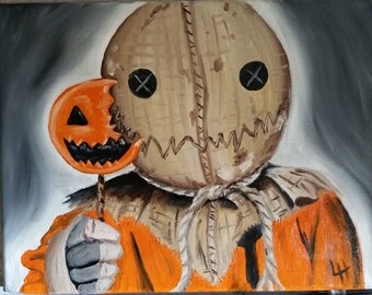 9x12 ORIGINAL Trick 'r Treat Sam oil painting