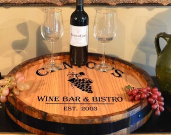 Wine Barrel Lazy Susan QBLZ-B325 (Quarter Barrel, Wine Barrel, Wedding Barrel, Wedding Gift, Groom Gift, Bride Gift, Lazy Susan)