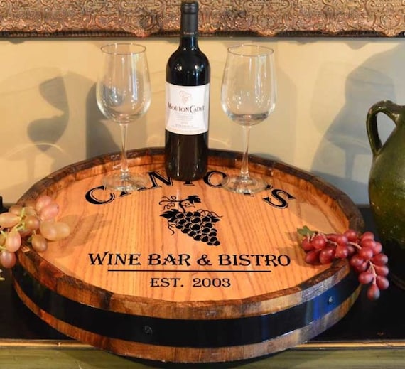 Personalized Quarter Wine Barrel Lazy Susan QBLZB325 Wine