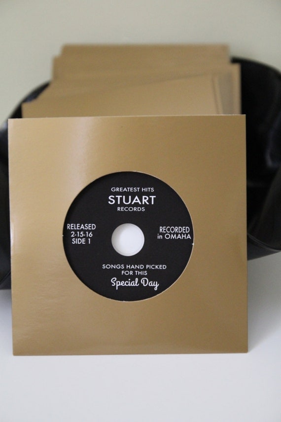 Gold CD Sleeve with Custom Vinyl styled blank CDs SAMPLE