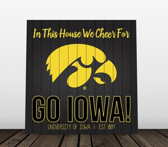 Iowa Iowa Hawkeyes Home Decor In This House by JessPoutreDesigns