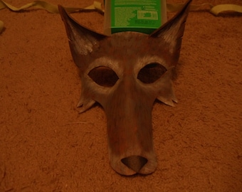 DIY Leather Wolf Mask Base MADE to ORDER Unpainted Raw