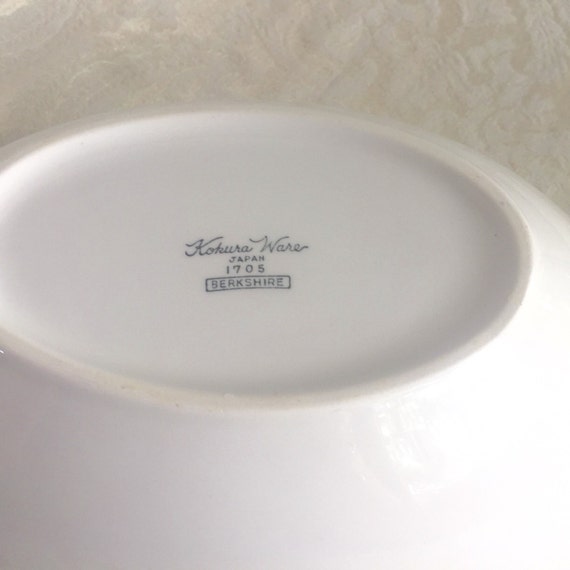 Vintage Ironstone White Ceramic Kokura Ware Berkshire Serving