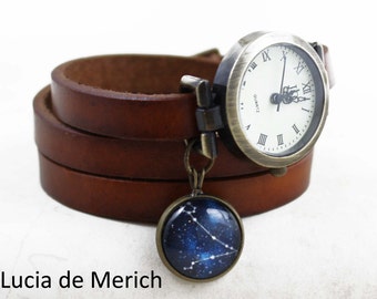 Constellation wrapwatch - Constellation gift - Zodiac Sign watch - Black friday-Cyber monday.