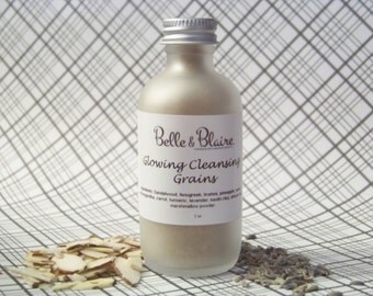 Ayurvedic Herbal Glowing Cleansing Grains- Natural Facial Cleasnser- Vegan- Plant Based Organic Skin Care- 2oz