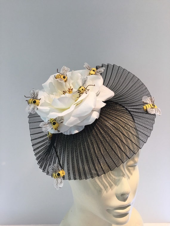 Bee Fascinator Black Fascinator Bee Headband Bee Headdress
