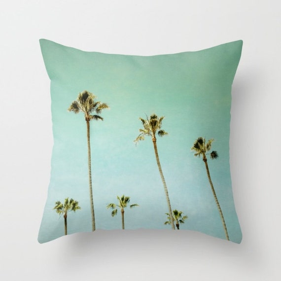 Fine Art photography Printed Accent Pillow Palm Trees Throw Pillow 