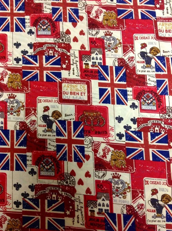 British Europe Red Themed 100 cotton by bonamicottagecrafts