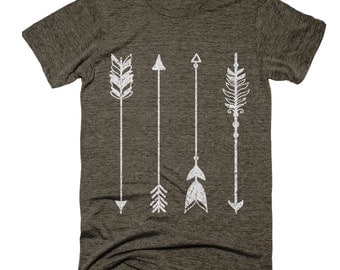Arrow Shirt - Mens Shirt - Vintage - Art - Screen Print - Vintage Tees - Soft - Unique - Under 20