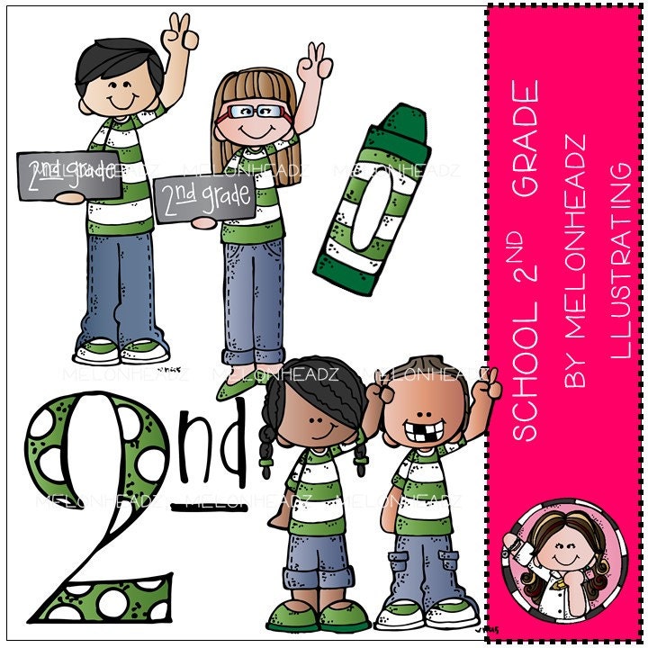 School 2nd Grade clip art COMBO PACK