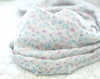 Flower Cotton Double Gauze Fabric - Pink - 58" Wide - By the Yard 82907