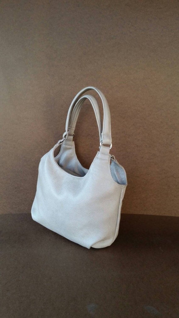 Leather Bag Everyday Purse in Sand Fashion Shoulder