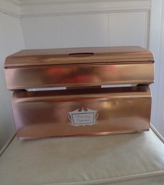 Vintage Paper Towel Wax Paper and Aluminum Foil Holder