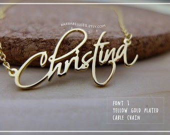 Name Necklace-Custom Name Necklace-Personalized Name Necklace-Custom Name Gift-Your Name Necklace-Bridesmaids Jewelry-Children Names #NF01
