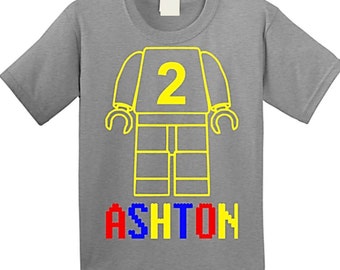 etsy lego birthday shirt